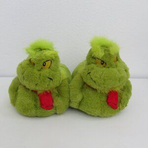 (#127) The Grinch’s Green Plush slippers Size XL 11-12